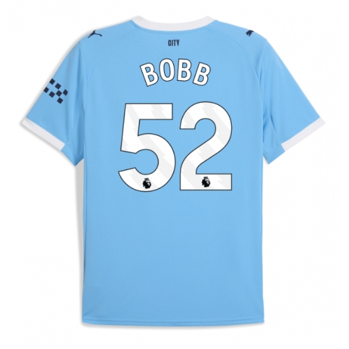 Billige Fotballdrakt Manchester City Oscar Bobb #52 Replika Hjemmedrakt 2025-26 Kortermet Billige Fotballdrakt Manchester City Oscar Bobb #52 Replika Hjemmedrakt 2025-26 Kortermet